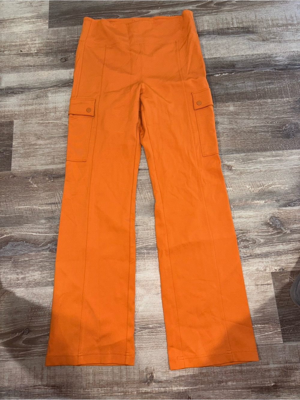 Athleta Orange Boot Cut Cargo Pants